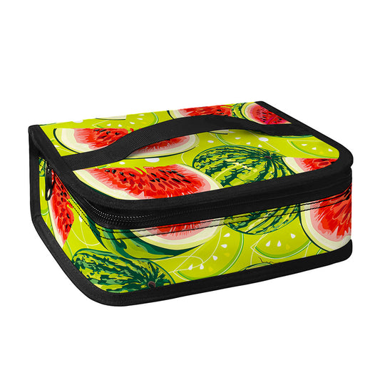 Lime Green Watermelon Pattern Print Small Lunch Bag