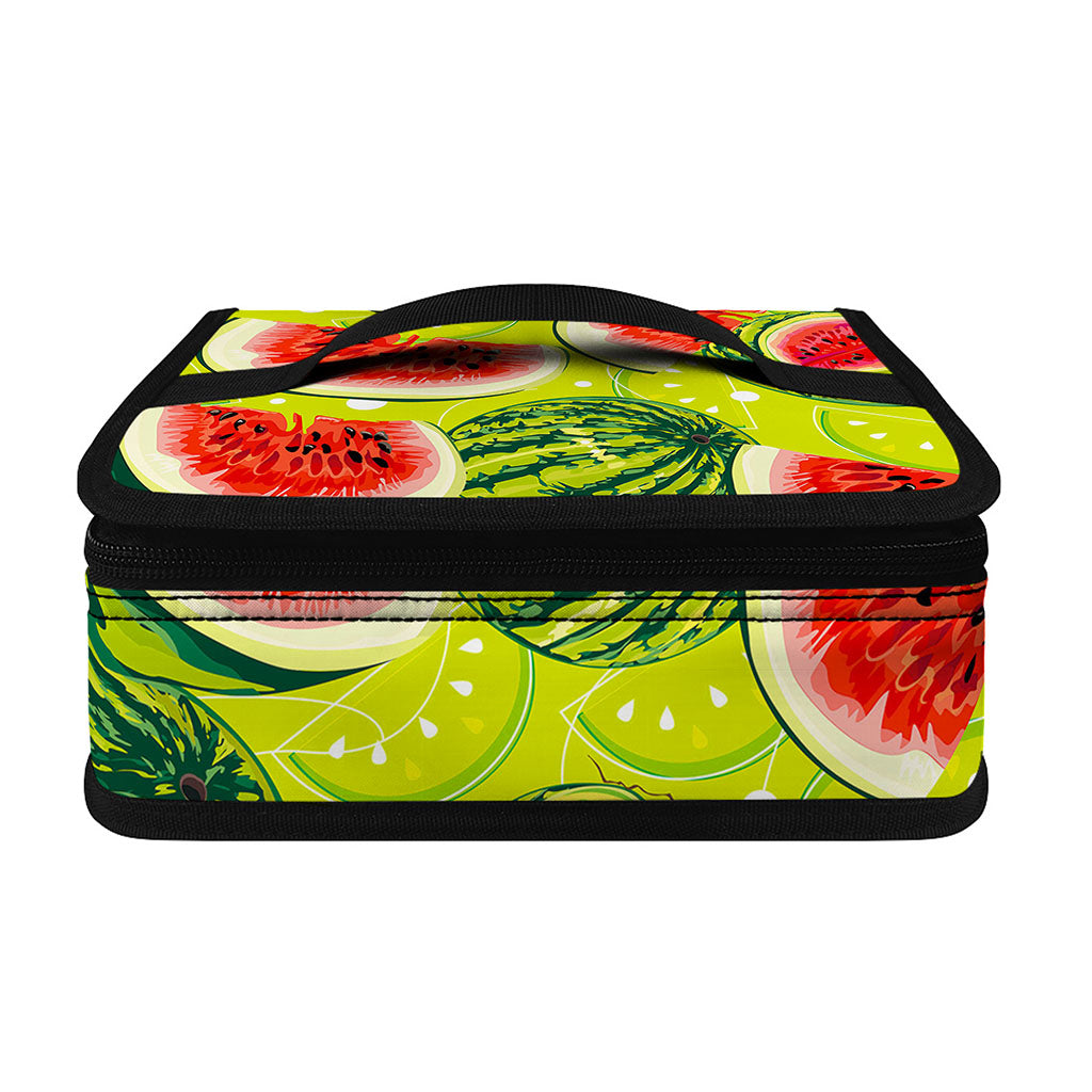Lime Green Watermelon Pattern Print Small Lunch Bag