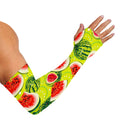 Lime Green Watermelon Pattern Print Sun Protection Arm Sleeves