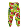 Lime Green Watermelon Pattern Print Sweatpants
