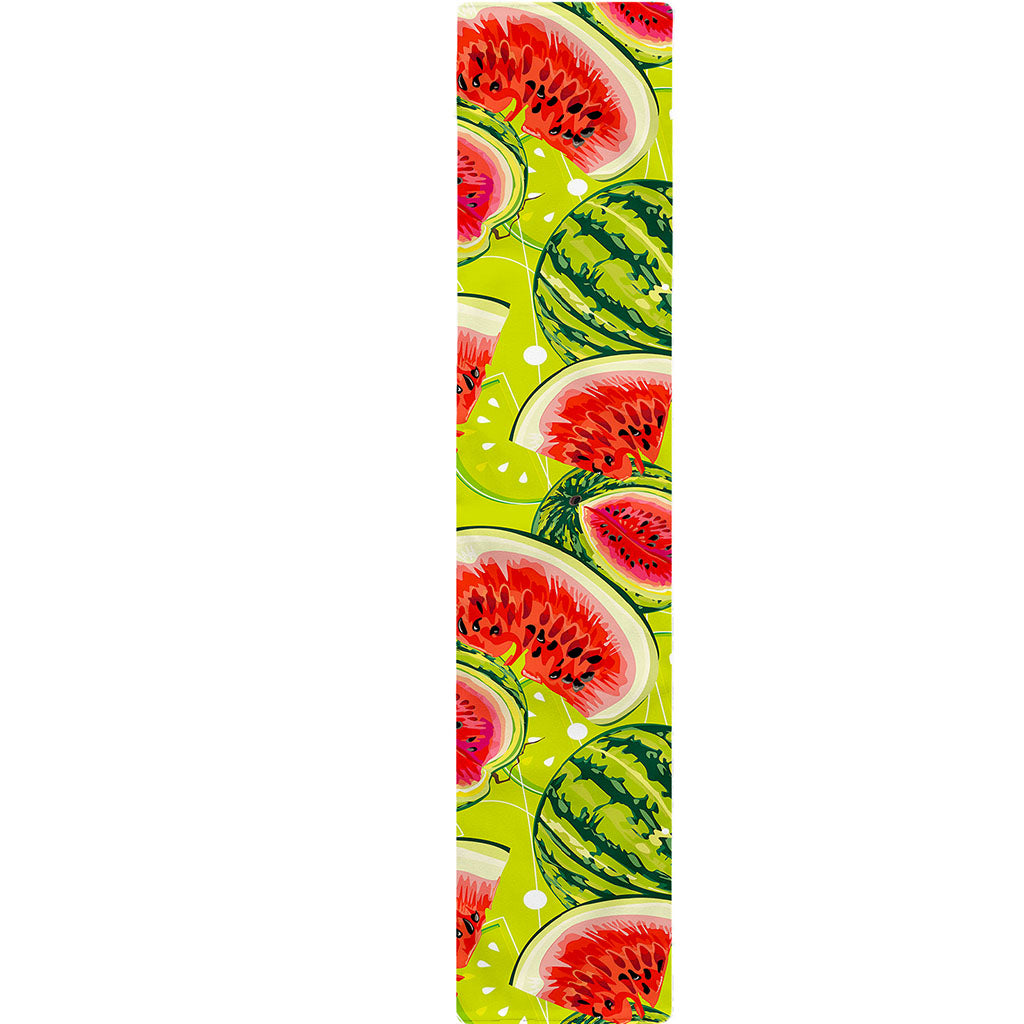 Lime Green Watermelon Pattern Print Table Runner