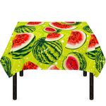 Lime Green Watermelon Pattern Print Tablecloth
