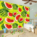 Lime Green Watermelon Pattern Print Wall Sticker