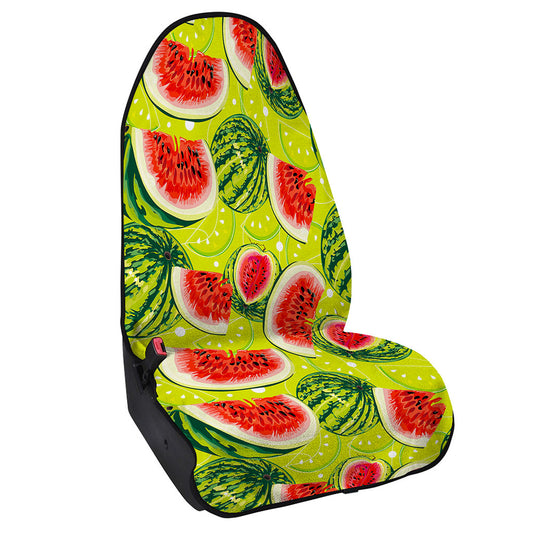 Lime Green Watermelon Pattern Print Waterproof Car Seat Cover