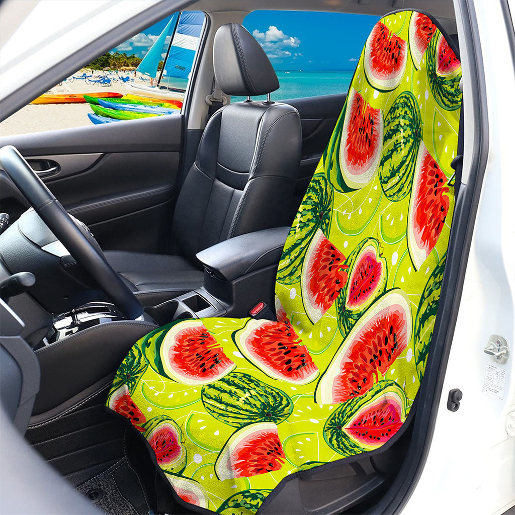 Lime Green Watermelon Pattern Print Waterproof Car Seat Cover