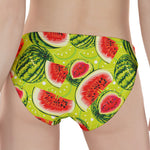 Lime Green Watermelon Pattern Print Women's Panties