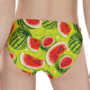 Lime Green Watermelon Pattern Print Women's Panties