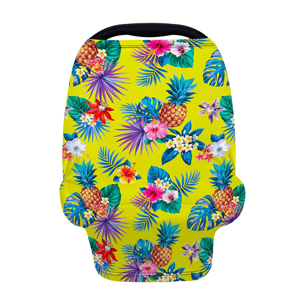 Lime Hawaiian Pineapple Pattern Print Baby Seat Cover