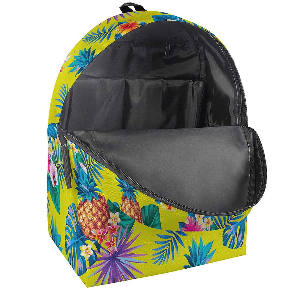 Lime Hawaiian Pineapple Pattern Print Backpack