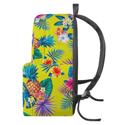 Lime Hawaiian Pineapple Pattern Print Backpack