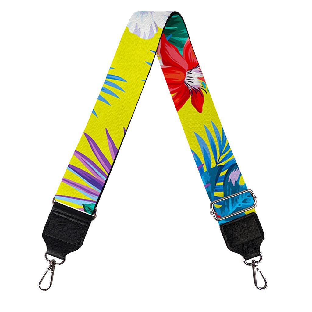 Lime Hawaiian Pineapple Pattern Print Bag Strap