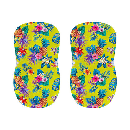 Lime Hawaiian Pineapple Pattern Print Bar Stool Covers