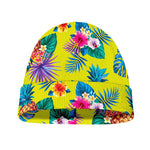 Lime Hawaiian Pineapple Pattern Print Beanie