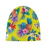 Lime Hawaiian Pineapple Pattern Print Beanie