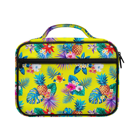 Lime Hawaiian Pineapple Pattern Print Briefcase Bible Bag