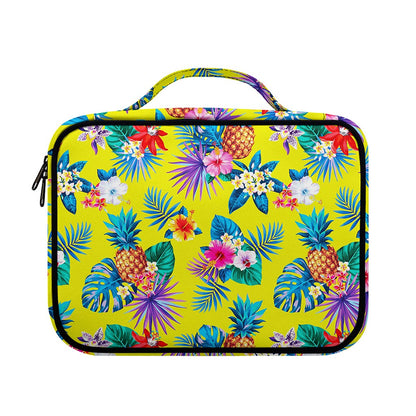 Lime Hawaiian Pineapple Pattern Print Briefcase Bible Bag