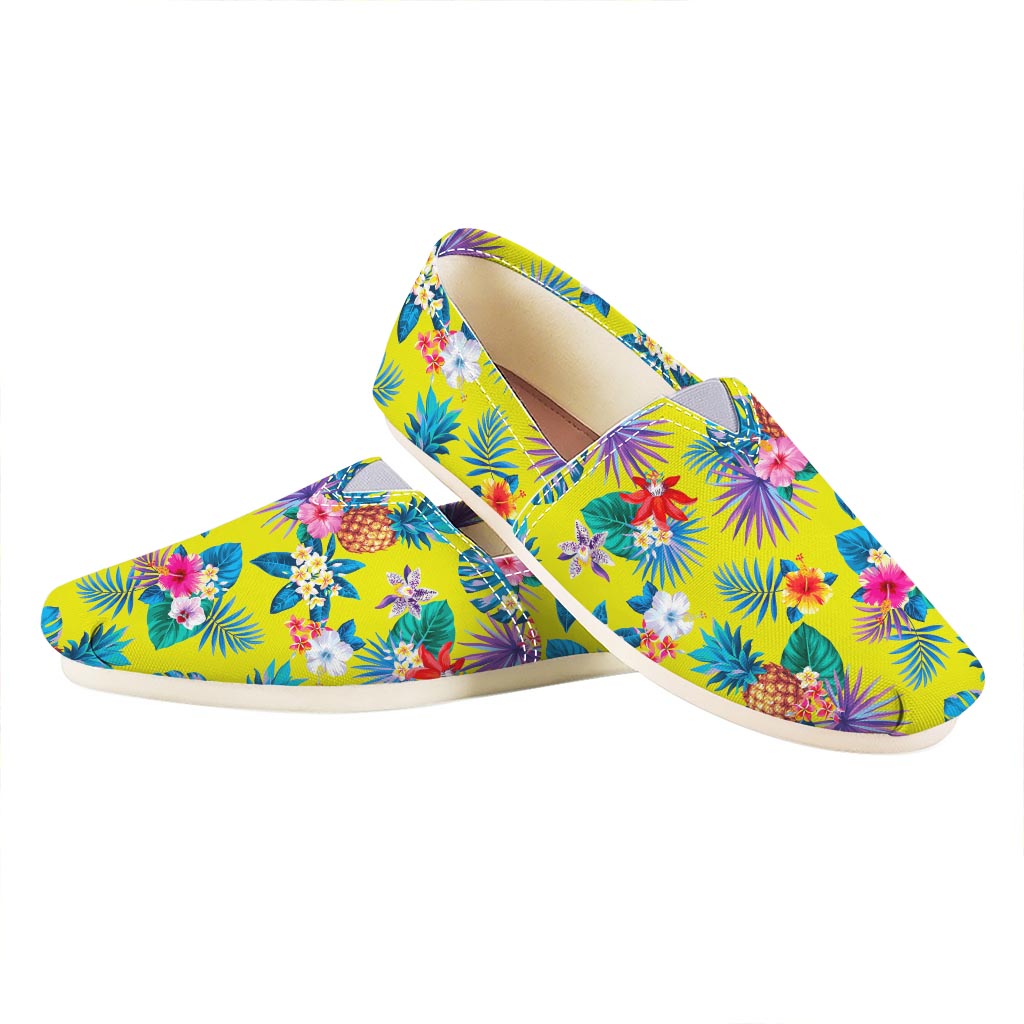 Lime Hawaiian Pineapple Pattern Print Casual Shoes