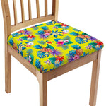 Lime Hawaiian Pineapple Pattern Print Chair Cushion Cover