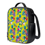 Lime Hawaiian Pineapple Pattern Print Crossbody Lunch Bag
