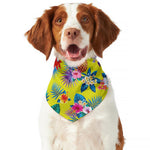 Lime Hawaiian Pineapple Pattern Print Dog Bandana
