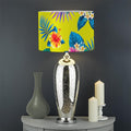Lime Hawaiian Pineapple Pattern Print Drum Lamp Shade