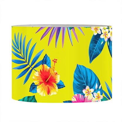 Lime Hawaiian Pineapple Pattern Print Drum Lamp Shade