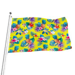 Lime Hawaiian Pineapple Pattern Print Flag