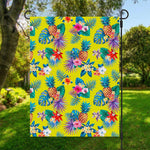 Lime Hawaiian Pineapple Pattern Print Garden Flag