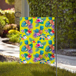 Lime Hawaiian Pineapple Pattern Print House Flag