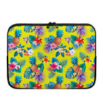 Lime Hawaiian Pineapple Pattern Print Laptop Sleeve
