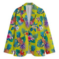 Lime Hawaiian Pineapple Pattern Print Men's Blazer