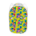 Lime Hawaiian Pineapple Pattern Print Mesh Laundry Hamper