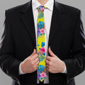 Lime Hawaiian Pineapple Pattern Print Necktie