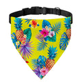 Lime Hawaiian Pineapple Pattern Print Over The Collar Dog Bandana