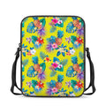 Lime Hawaiian Pineapple Pattern Print Rectangular Crossbody Bag
