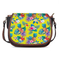 Lime Hawaiian Pineapple Pattern Print Saddle Bag