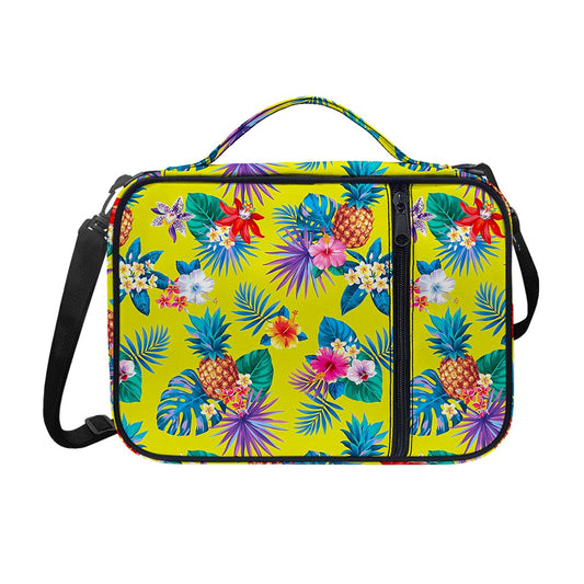 Lime Hawaiian Pineapple Pattern Print Shoulder Strap Bible Bag