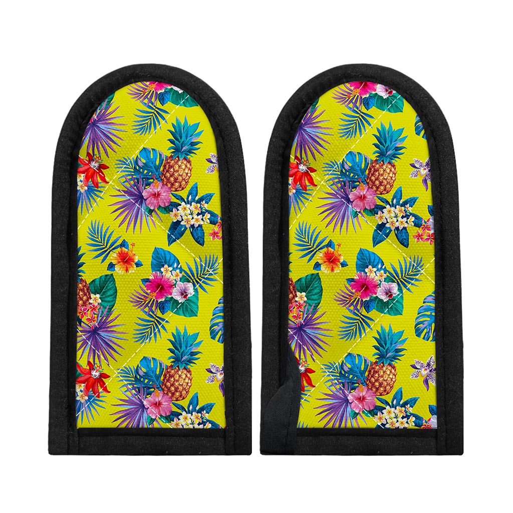 Lime Hawaiian Pineapple Pattern Print Skillet Handle Cover