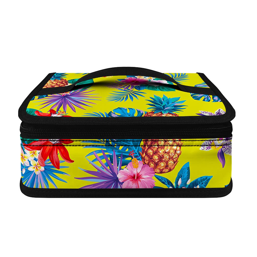 Lime Hawaiian Pineapple Pattern Print Small Lunch Bag