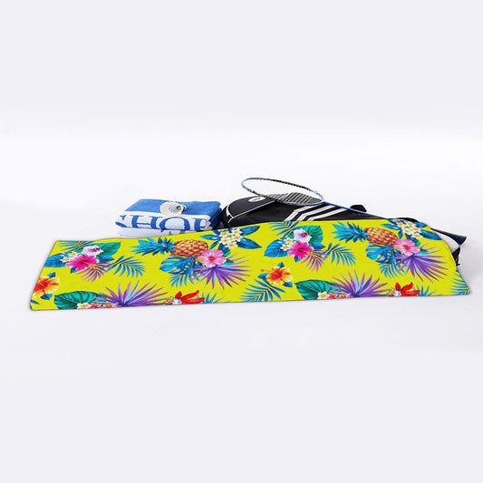 Lime Hawaiian Pineapple Pattern Print Sports Towel