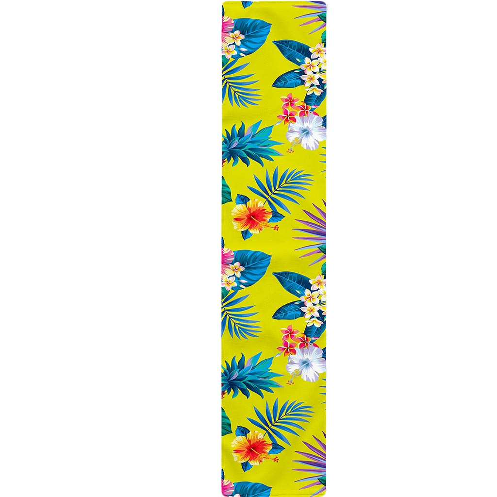 Lime Hawaiian Pineapple Pattern Print Table Runner