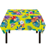 Lime Hawaiian Pineapple Pattern Print Tablecloth