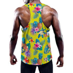 Lime Hawaiian Pineapple Pattern Print Training Tank Top