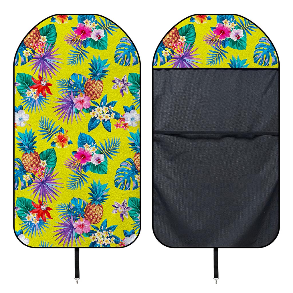 Lime Hawaiian Pineapple Pattern Print Waterproof Car Seat Cover