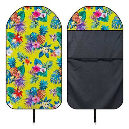 Lime Hawaiian Pineapple Pattern Print Waterproof Car Seat Cover