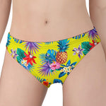 Lime Hawaiian Pineapple Pattern Print Women's Panties