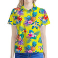 Lime Hawaiian Pineapple Pattern Print Women's Polo Shirt