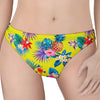 Lime Hawaiian Pineapple Pattern Print Women's Thong