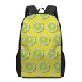 Lime Slices Pattern Print 17 Inch Backpack