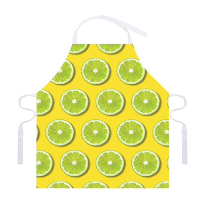 Lime Slices Pattern Print Adjustable Apron
